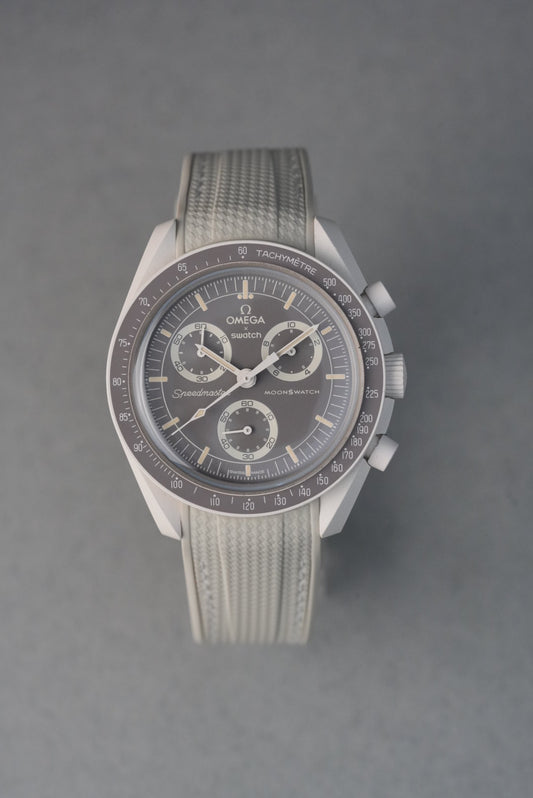 MoonSwatch Desert Rubber Woven Strap — Sand