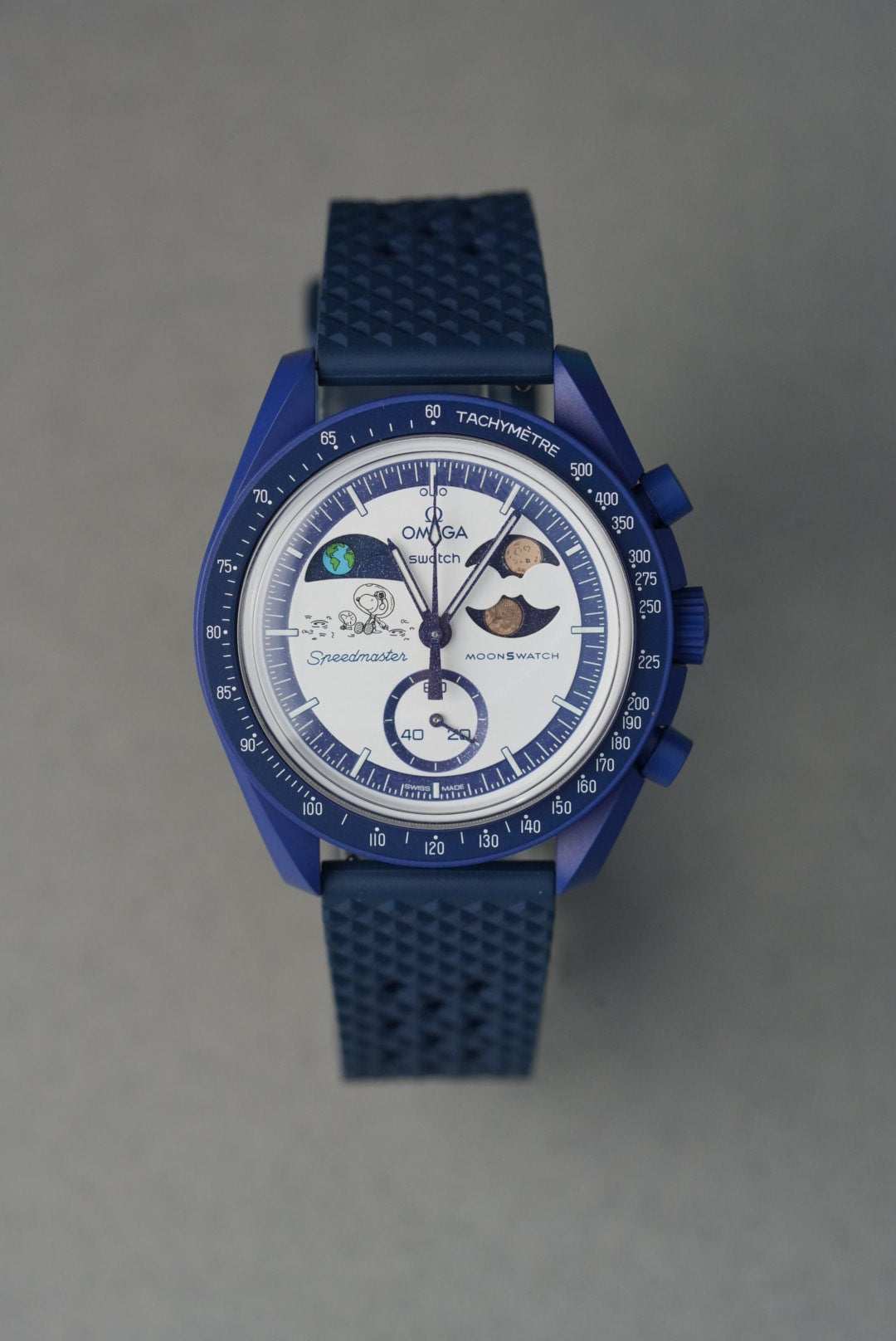 Mission To EarthPhase MoonShine Gold Rubber FKM Honeycomb Strap – Navy