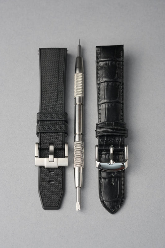 Essential Strap Bundle FKM Rubber & Leather + Tool