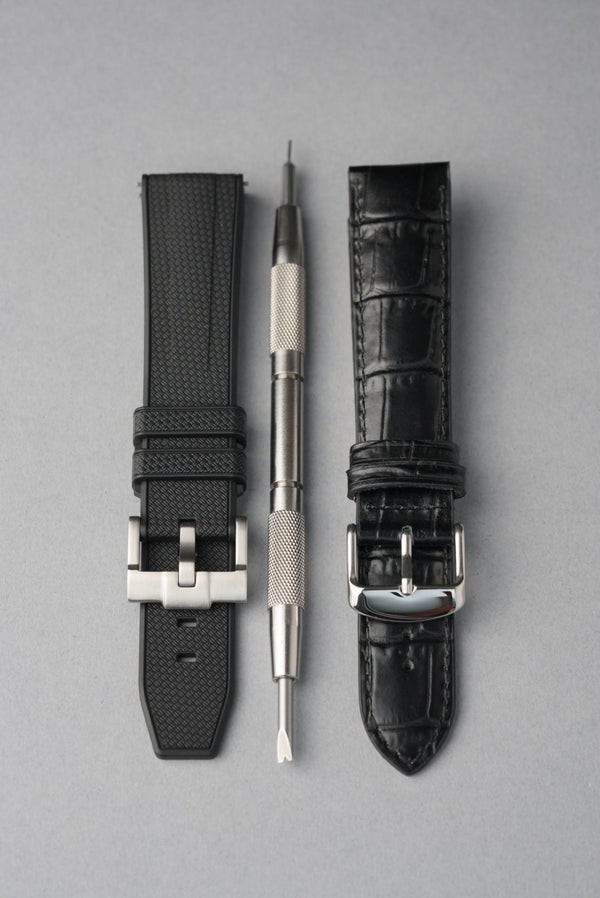Essential Strap Bundle FKM Rubber & Leather + Tool