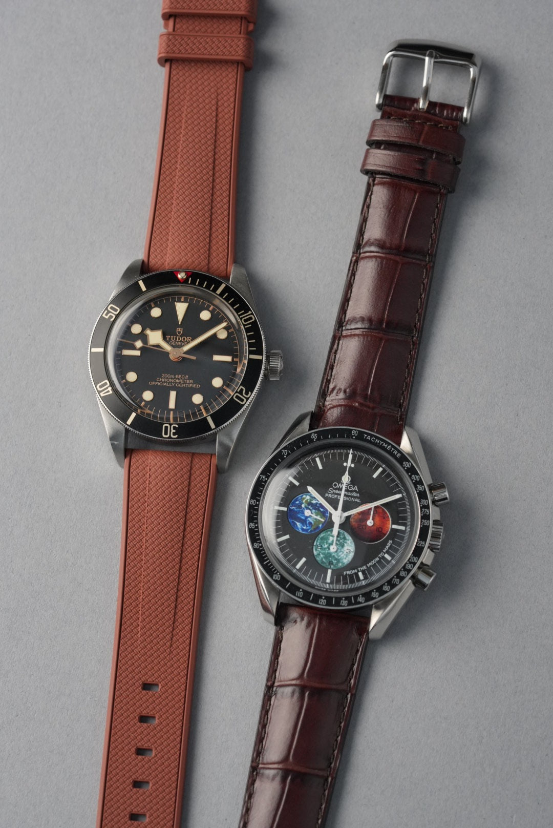 Essential Strap Bundle – Rubber & Leather + Tool (20–22mm Universal Fit)