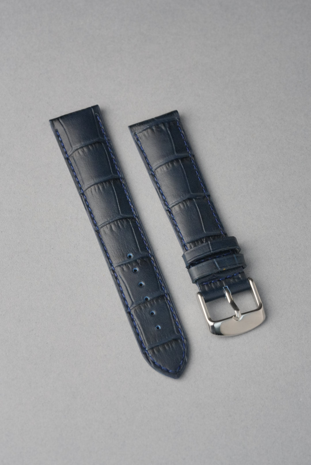 Embossed Alligator Leather Watch Strap - 18mm to 24mm