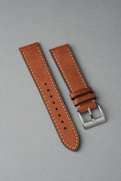 Tudor Black Bay Pueblo Leather Strap with Contrast Stitch - Brown