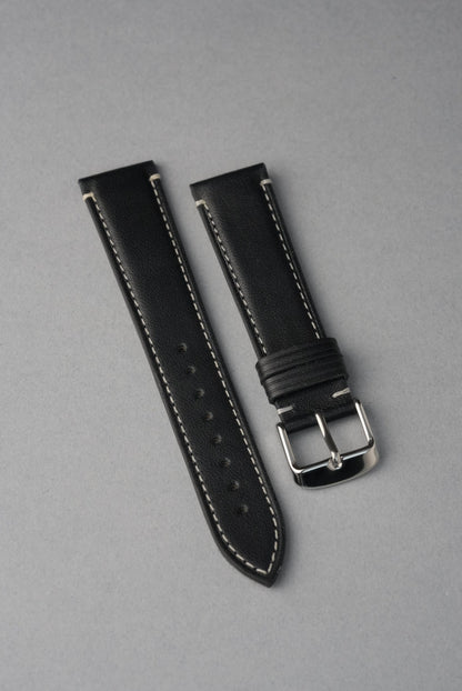 Handmade Leather Strap with Contrast Stitch – 18mm to 22mm
