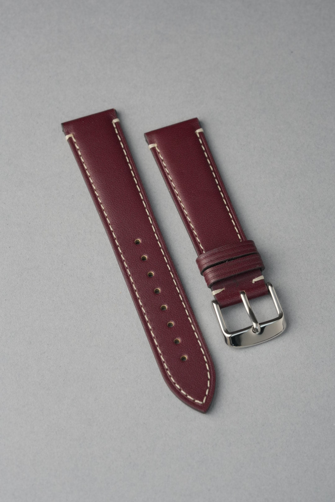 Handmade Leather Strap with Contrast Stitch – 18mm to 22mm