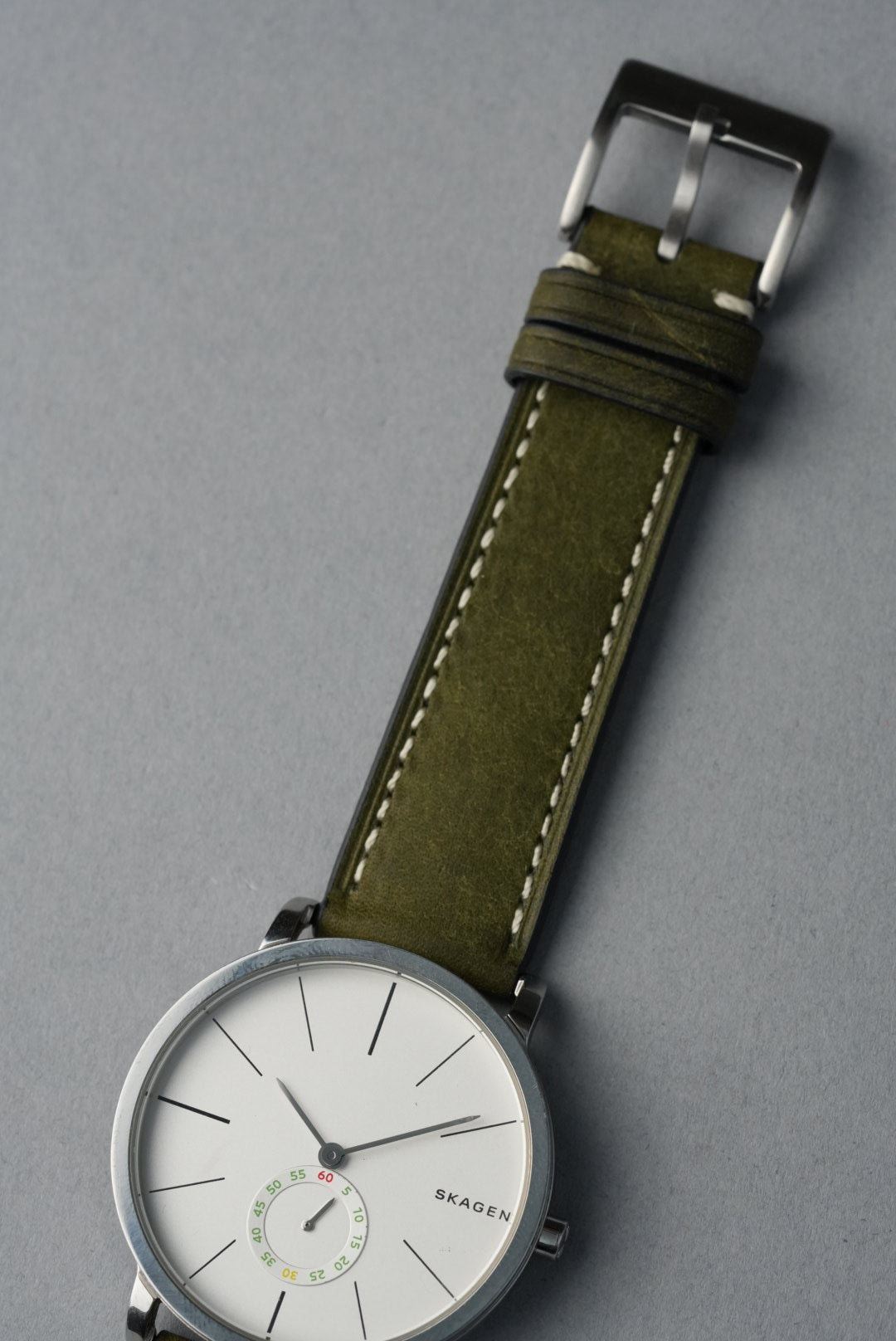 Tuscan Pueblo Leather Strap with Contrast Stitch – 18mm to 22mm