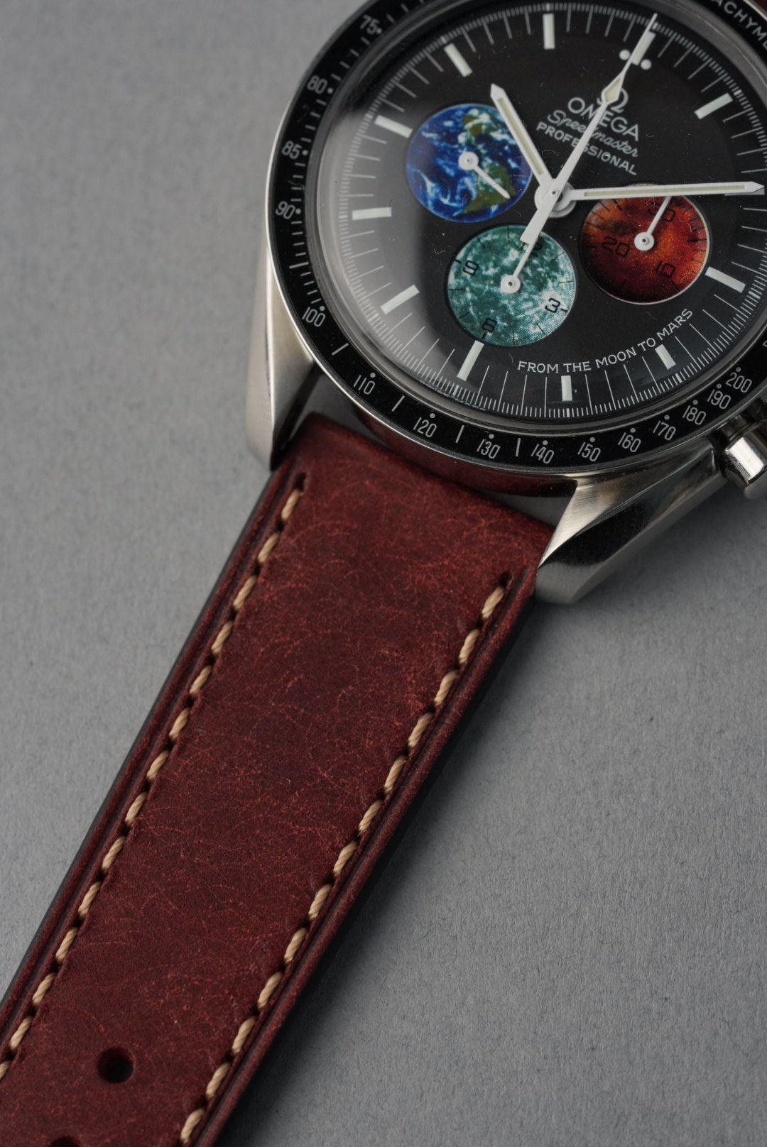 Tuscan Pueblo Leather Strap with Contrast Stitch – 20mm to 22mm