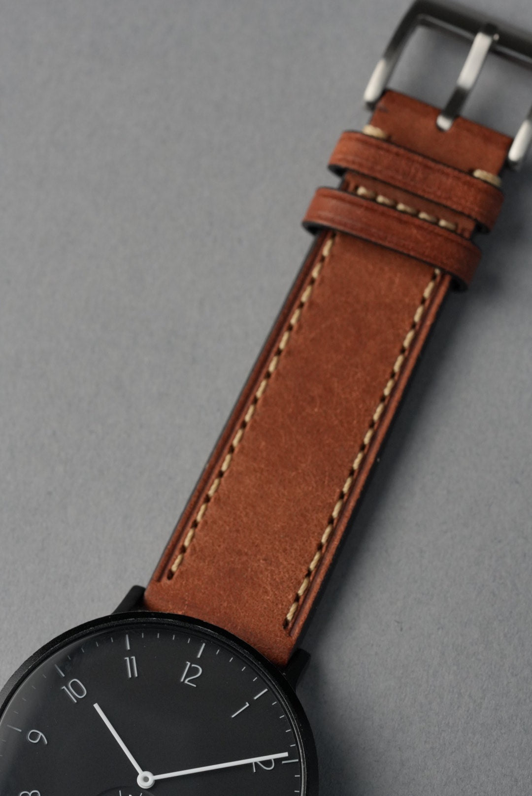 Tuscan Pueblo Leather Strap with Contrast Stitch – For Tudor – Brown