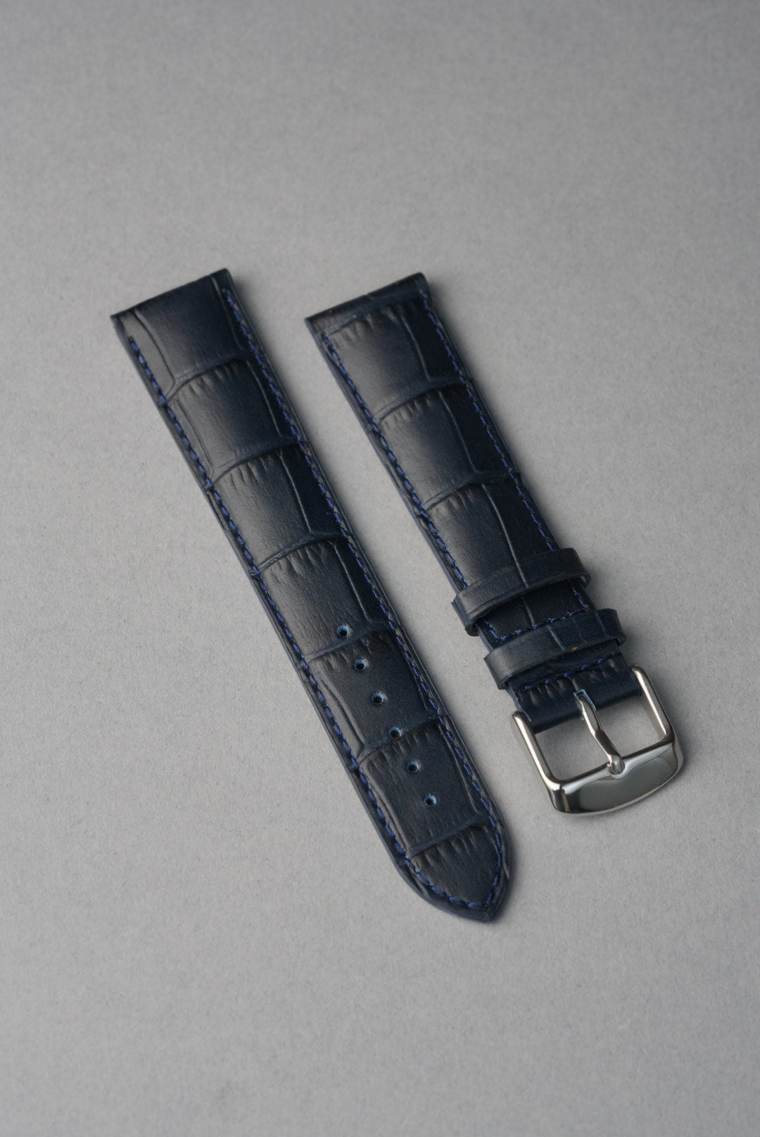 Embossed Alligator Leather Watch Strap - 18mm to 24mm