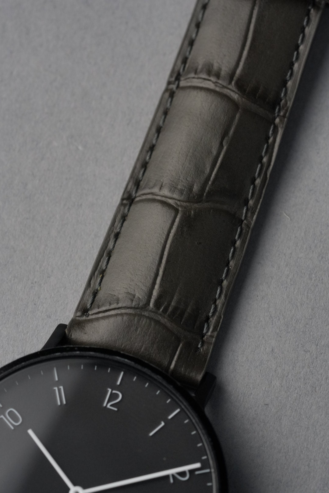 Embossed Alligator Leather Watch Strap - 18mm to 24mm