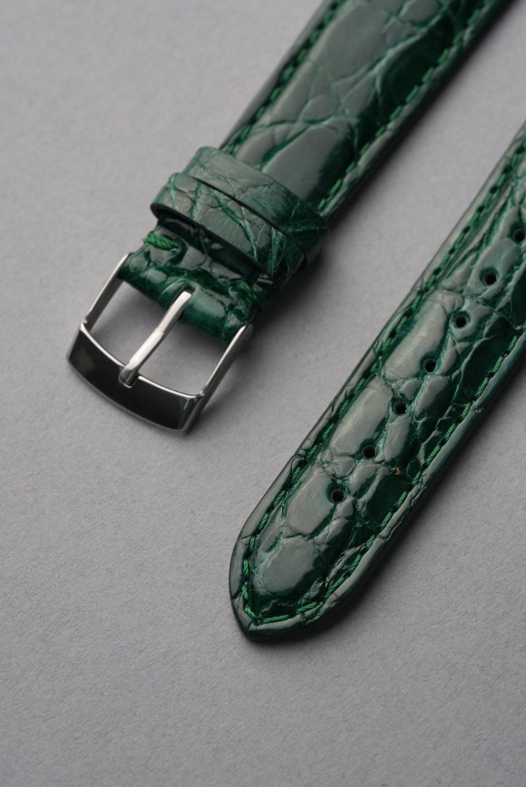 Italian Genuine Crocodile Leather Strap with Nubuck Lining - 18mm to 20mm