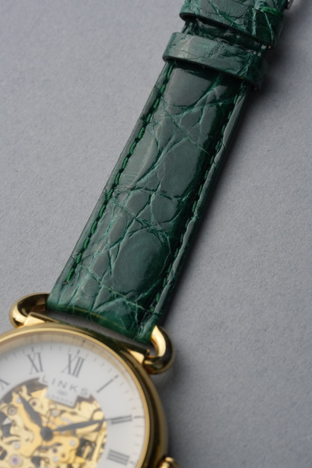 Italian Genuine Crocodile Leather Strap with Nubuck Lining - 18mm to 20mm