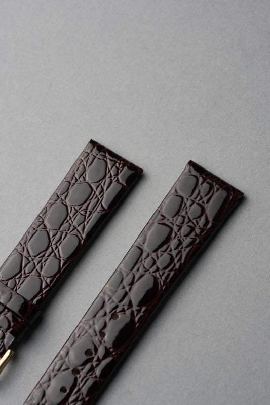 Vintage Crocodile Grain Leather Strap – 8mm to 22mm