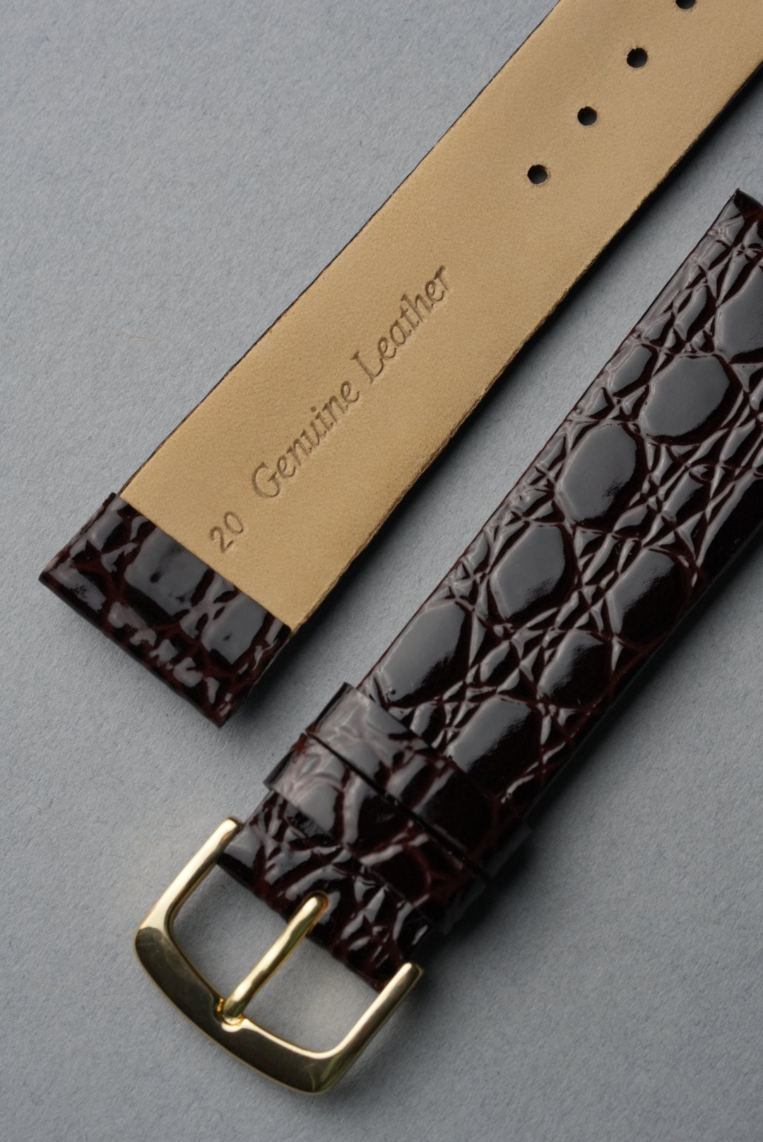 Vintage Crocodile Grain Leather Strap – 8mm to 22mm