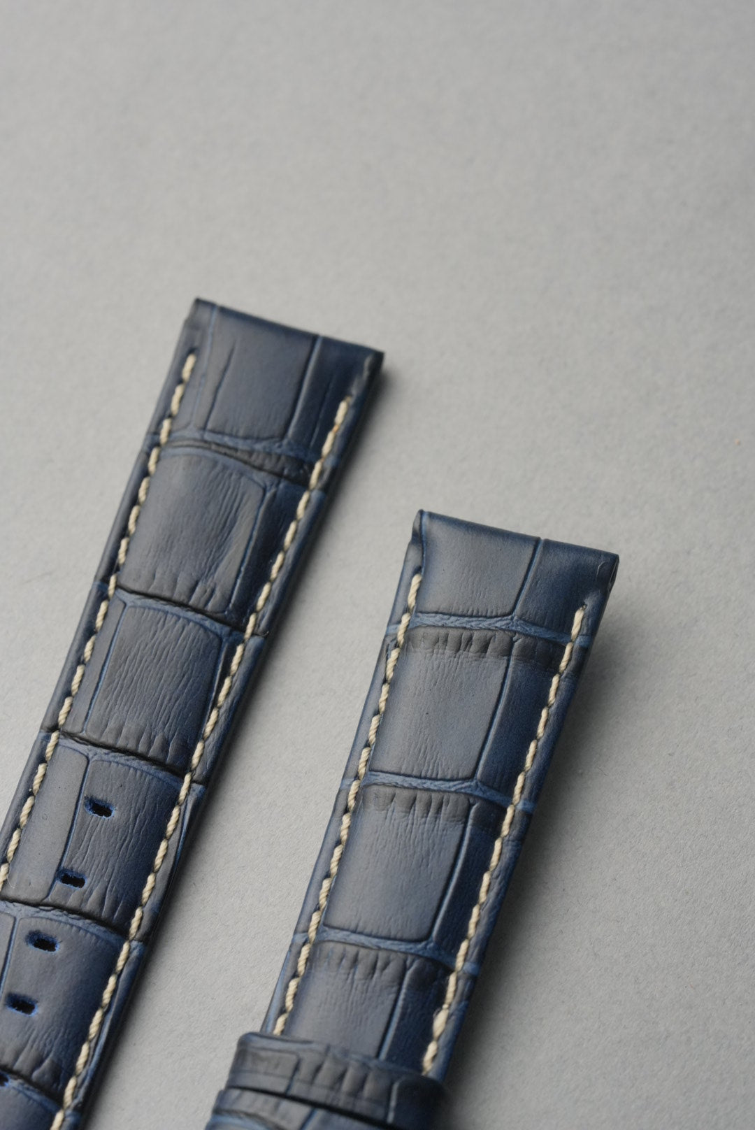 Embossed Alligator Leather With Contrast Stitch Watch Strap - 18mm to 24 mm