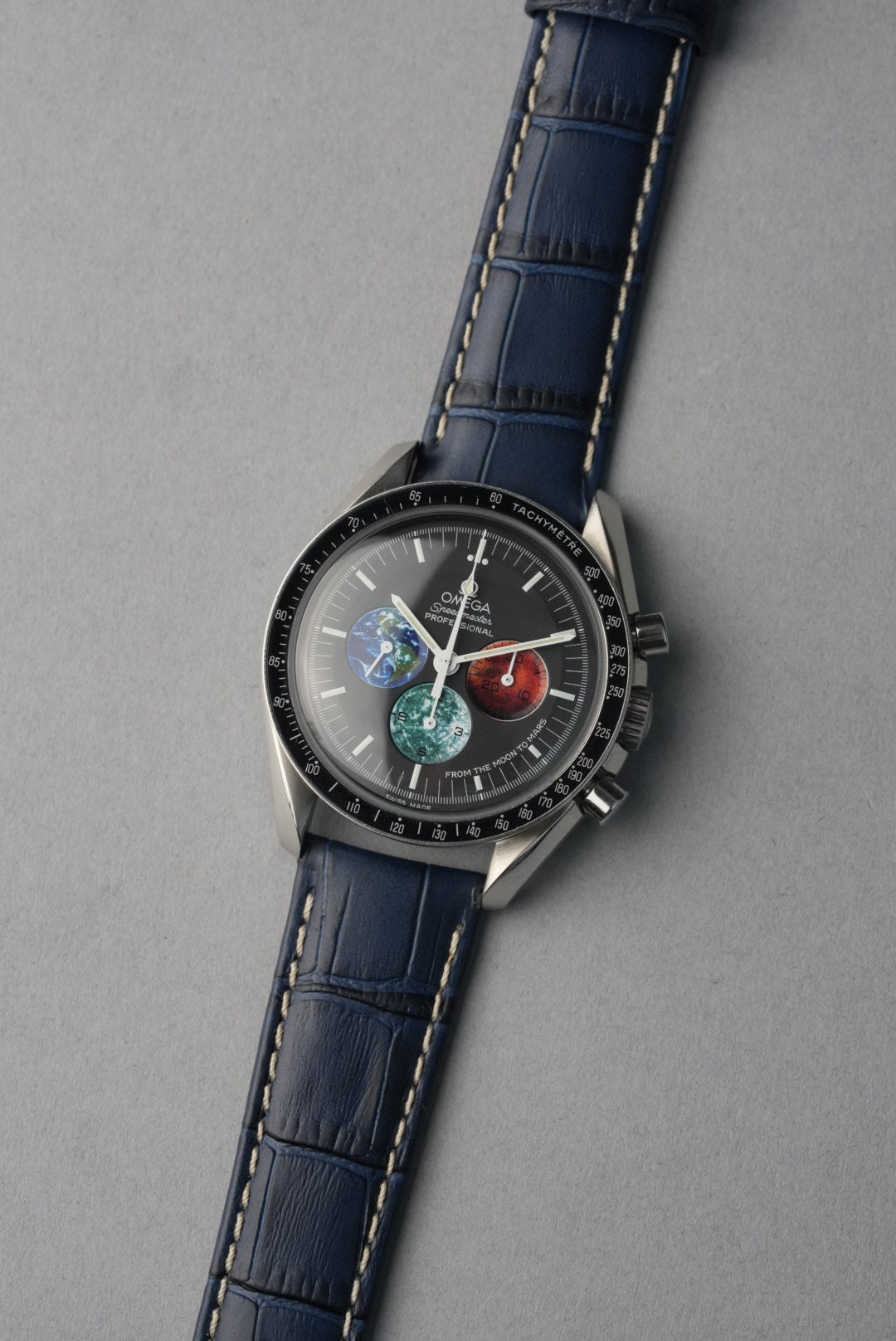 Embossed Alligator Leather With Contrast Stitch Watch Strap - 18mm to 24 mm