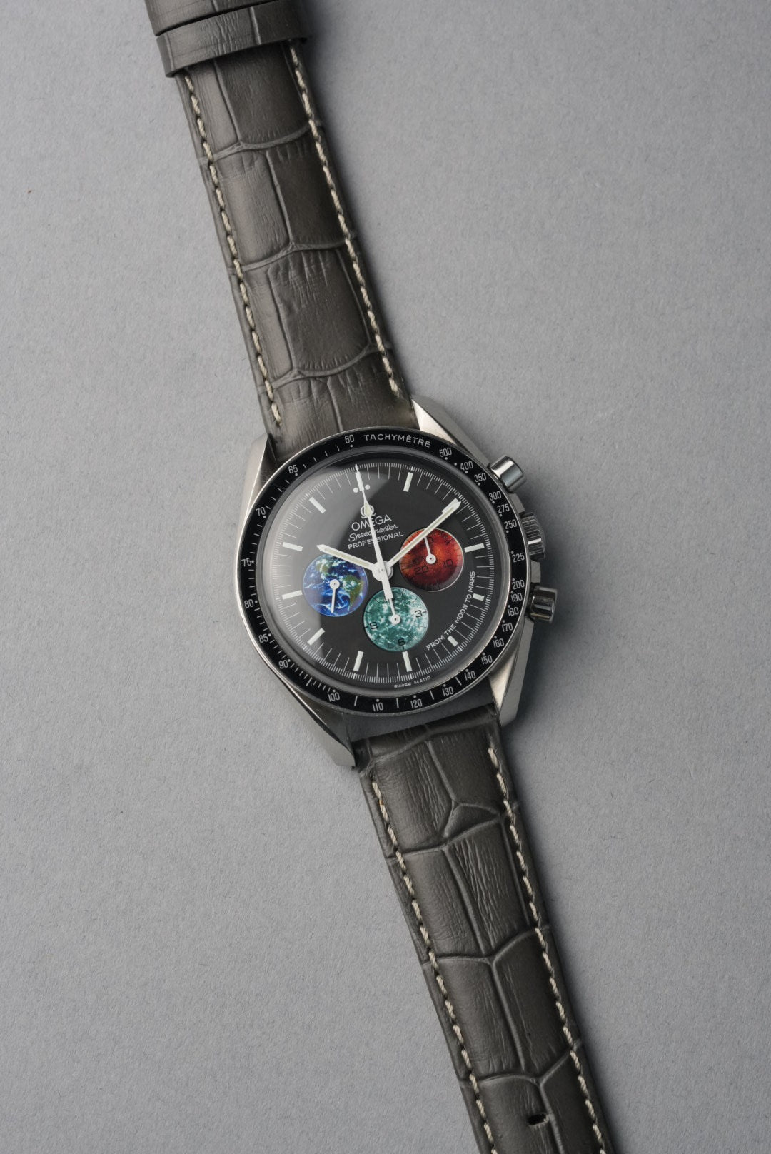 Embossed Alligator Leather With Contrast Stitch Watch Strap - 18mm to 24 mm