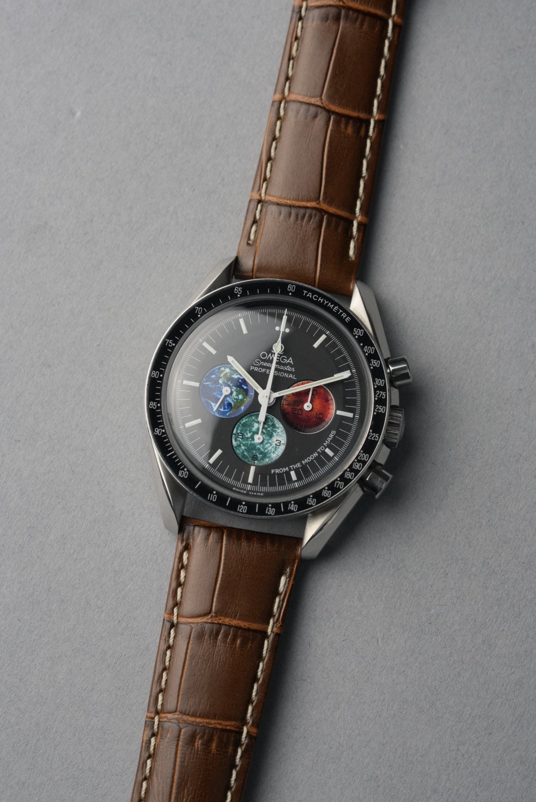 Embossed Alligator Leather With Contrast Stitch Watch Strap - 18mm to 24 mm