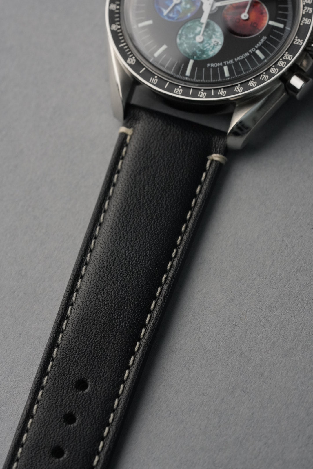 Handmade Leather Strap with Contrast Stitch – 18mm to 22mm