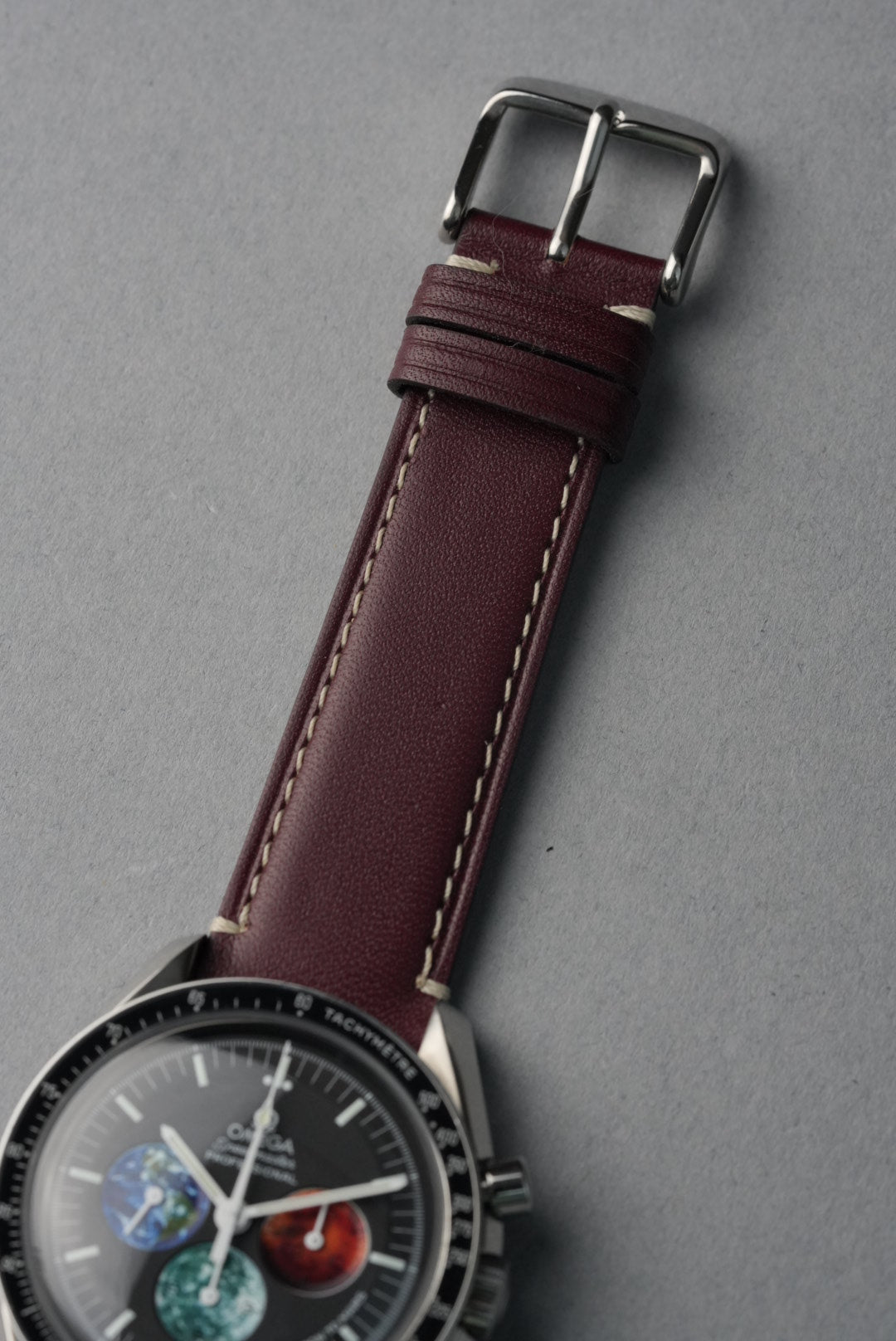 Handmade Leather Strap with Contrast Stitch – 18mm to 22mm