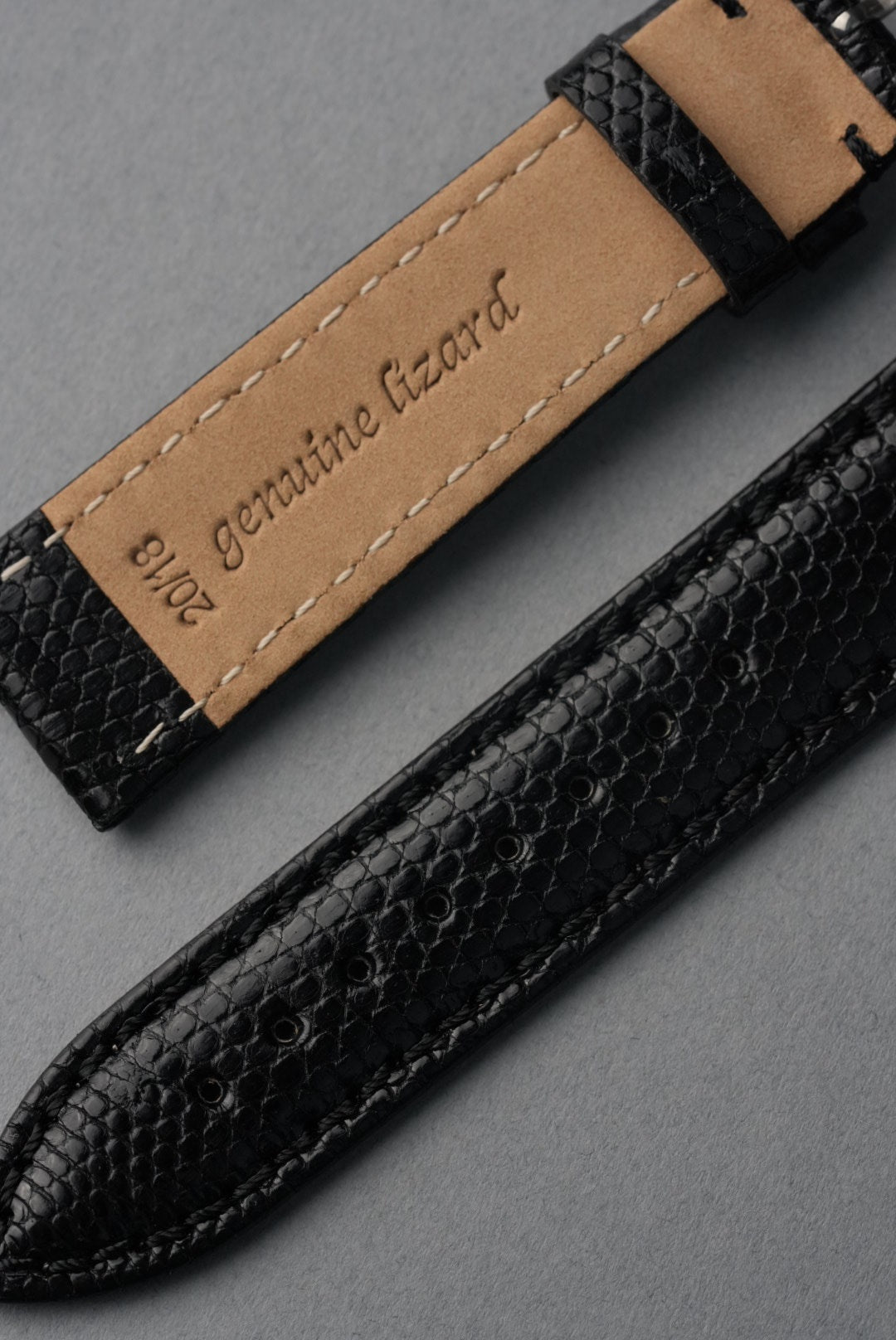 Teju Lizard Leather Strap with Nubuck Lining - 14 mm to 22 mm