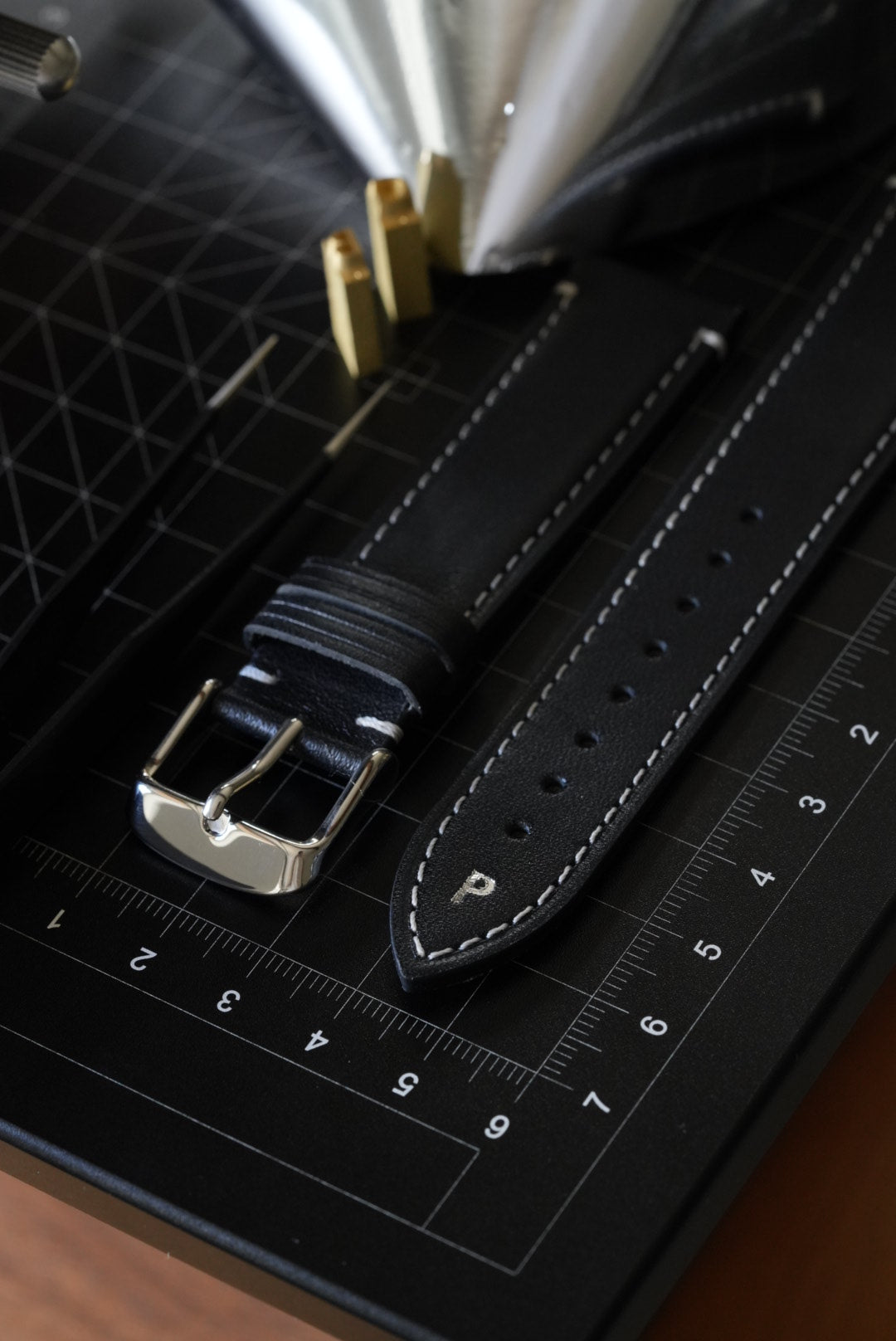 Handmade Leather Strap For Swatch x Omega MoonSwatch - Black