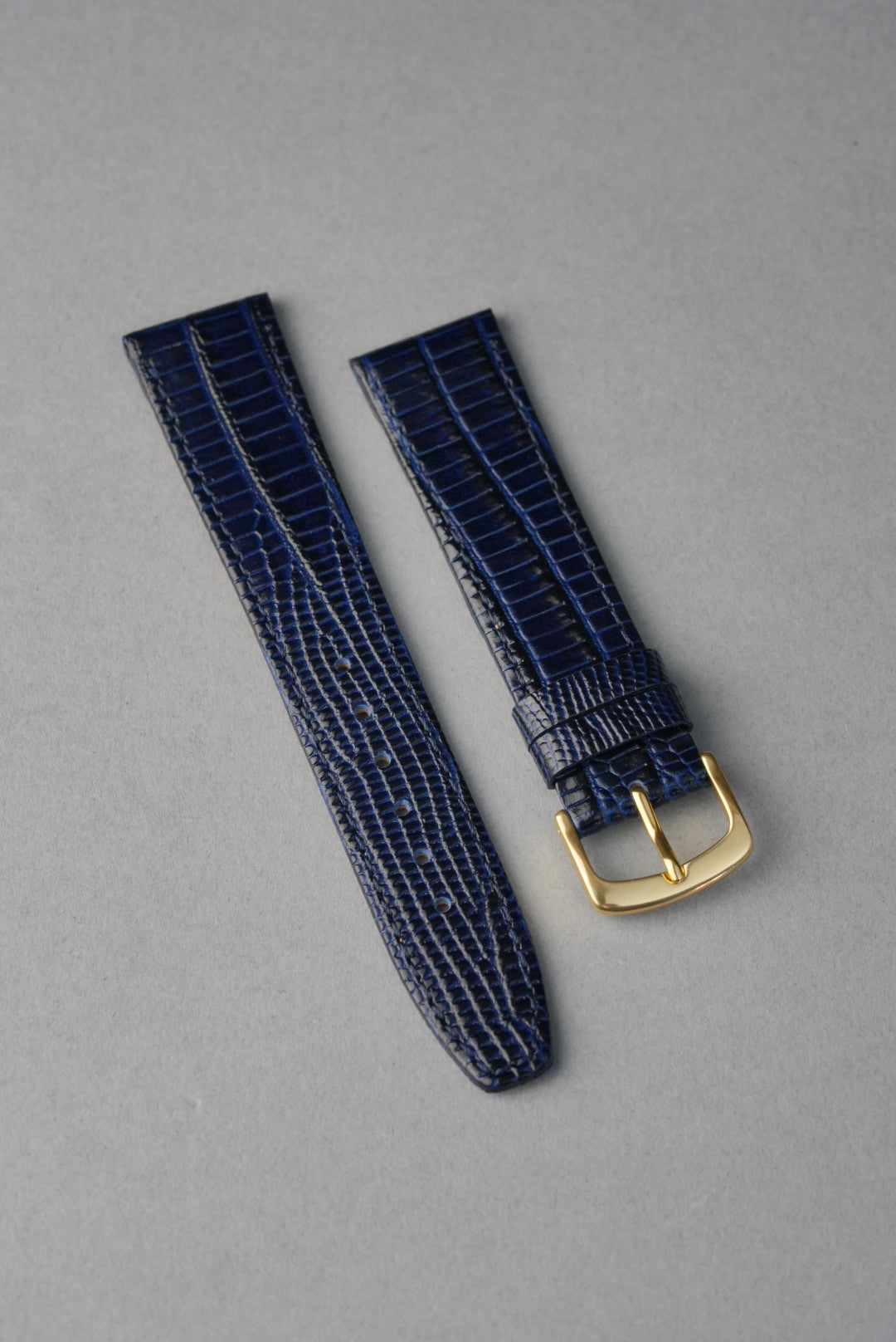Lizard Grain Leather Strap with Nubuck Lining - 12 mm to 22 mm