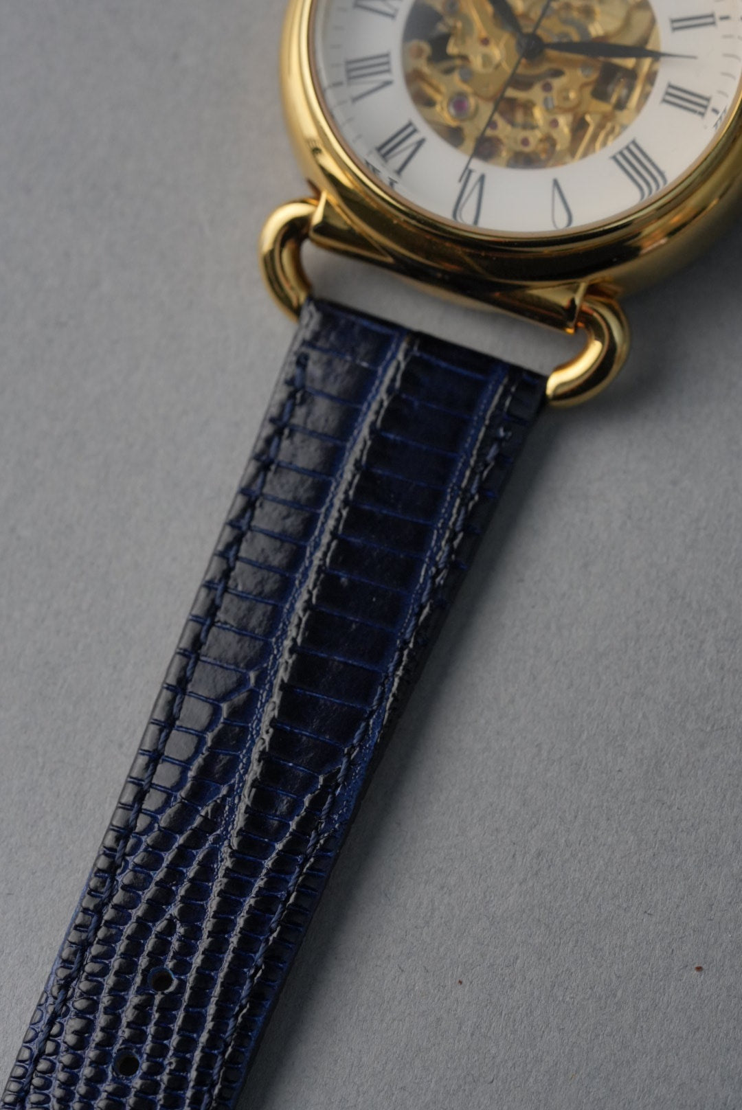 Lizard Grain Leather Strap with Nubuck Lining - 12 mm to 22 mm
