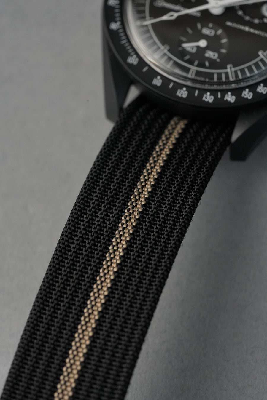 Nylon Strap with FKM Reinforced Notches - Deployant Clasp For Omega Speedmaster [20MM]