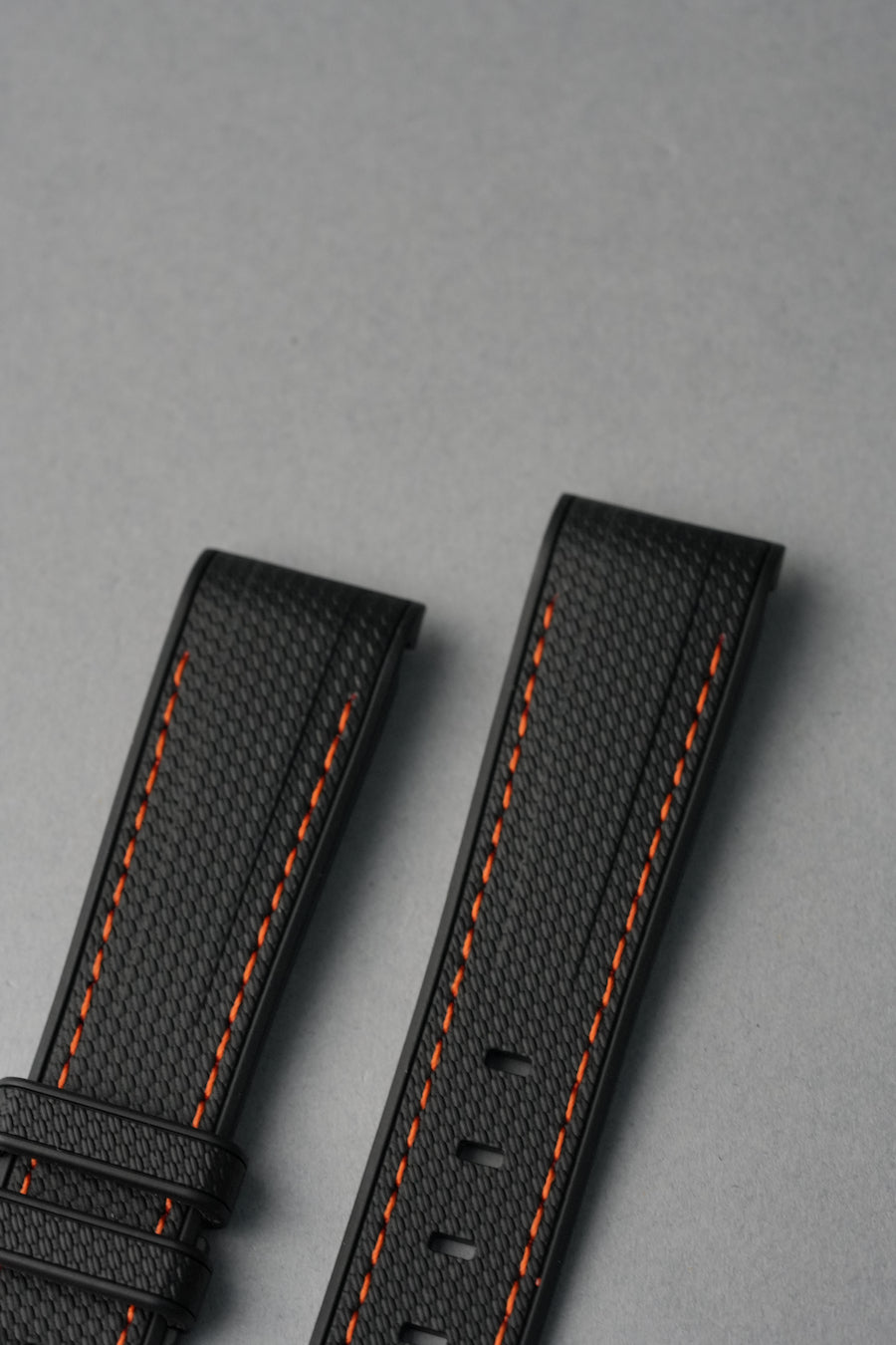 Black Woven Silicone Rubber Strap for MoonSwatch, Rolex & Omega – 20 mm