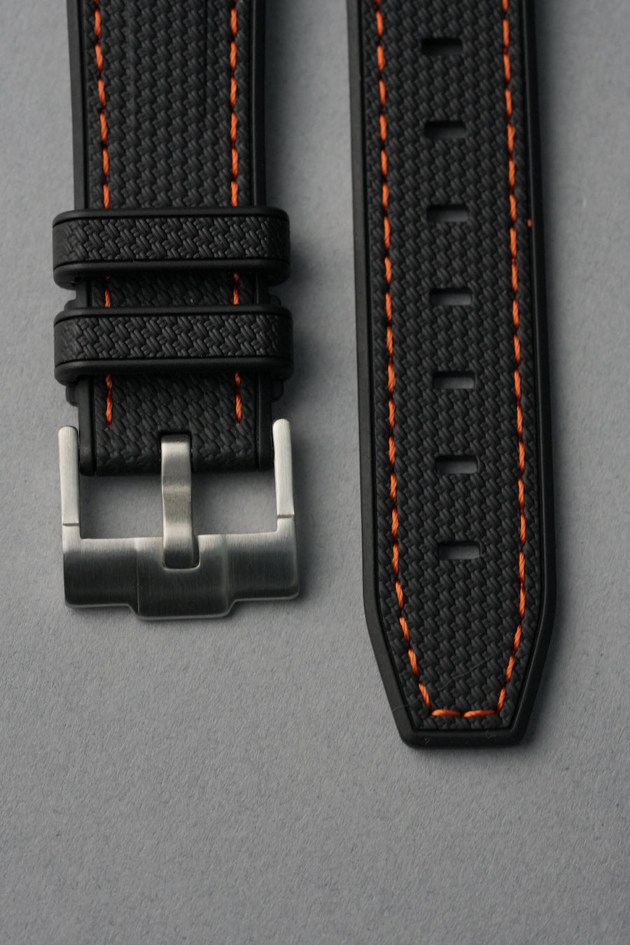 Black Woven Silicone Rubber Strap for MoonSwatch, Rolex & Omega – 20 mm