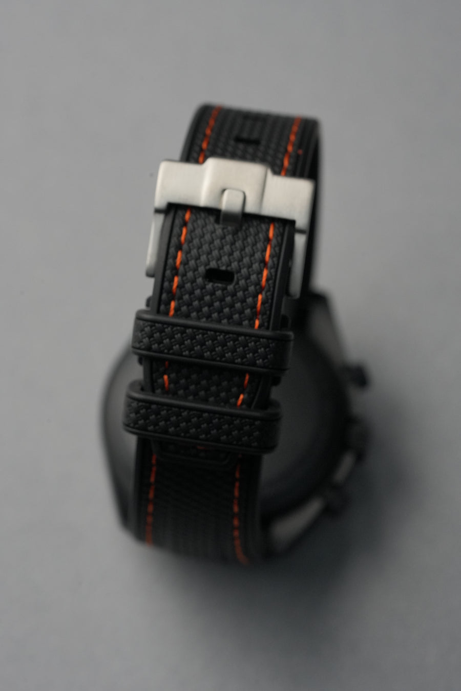 Black Woven Silicone Rubber Strap for MoonSwatch, Rolex & Omega – 20 mm