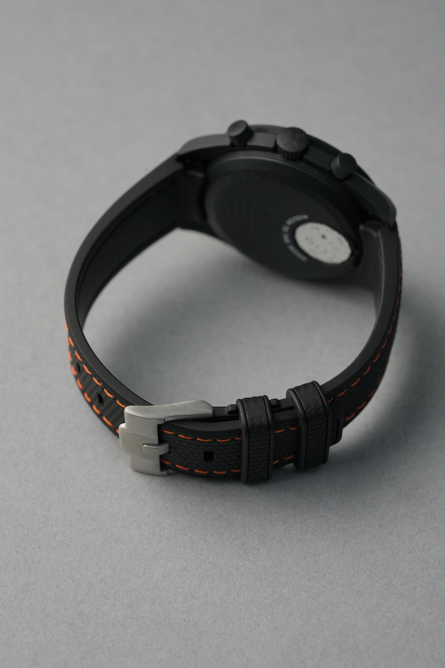 Black Woven Silicone Rubber Strap for MoonSwatch, Rolex & Omega – 20 mm