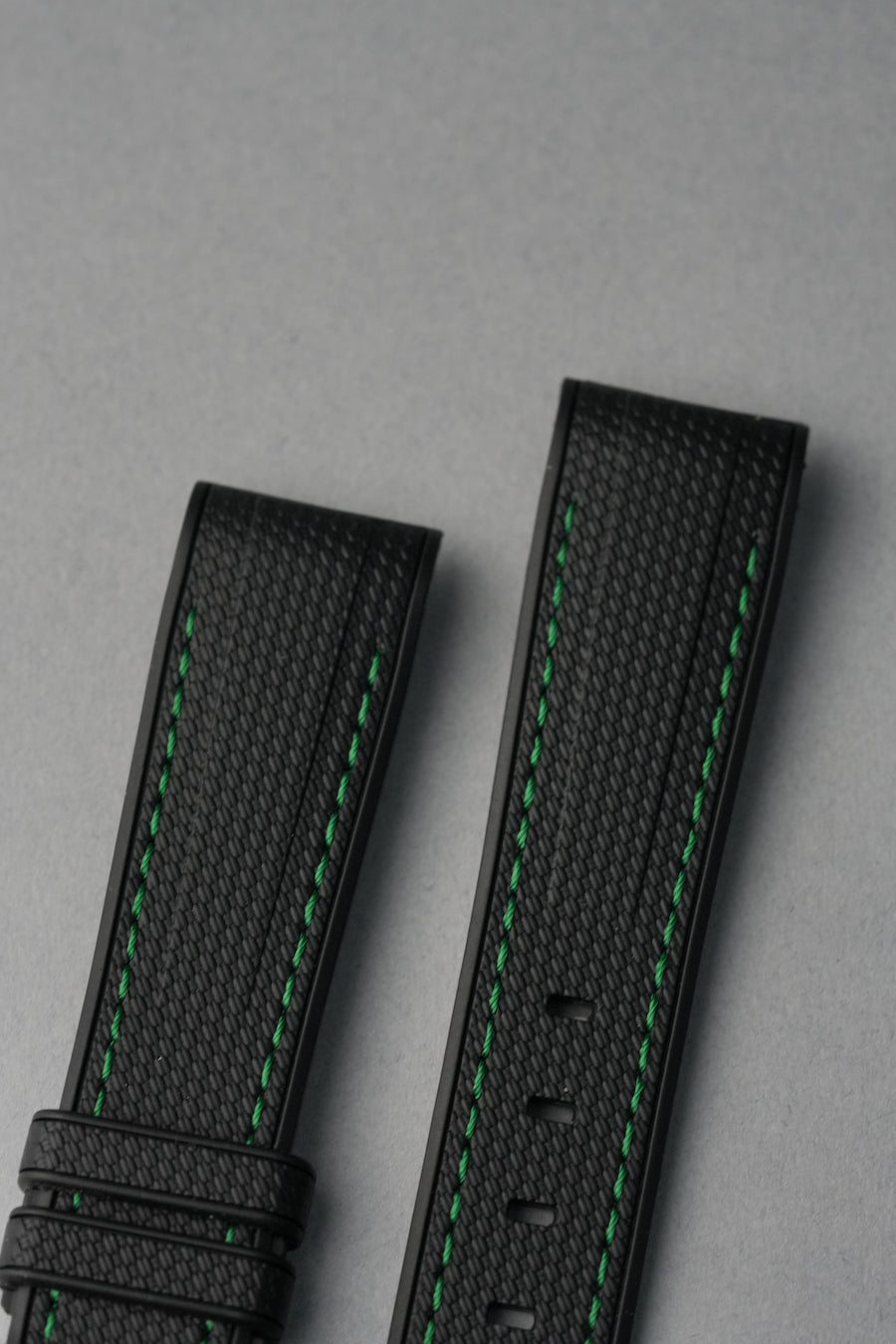 Black Woven Silicone Rubber Strap for MoonSwatch, Rolex & Omega – 20 mm