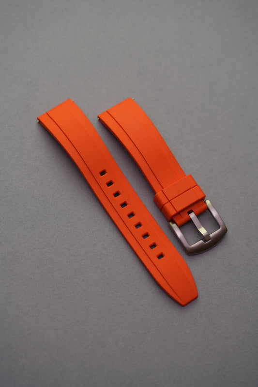 Rubber FKM Divers Strap for Swatch x Omega MoonSwatch – Mission To Jupiter – Orange