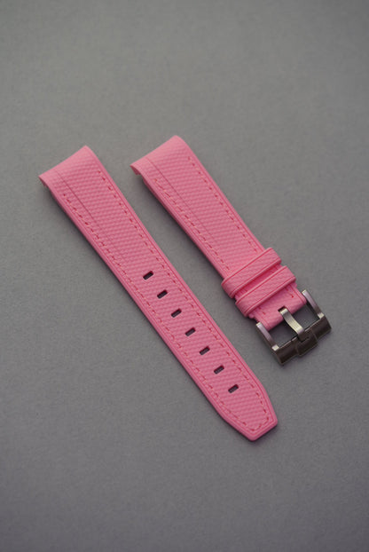 MoonSwatch Pink Moonphase Rubber Woven Strap