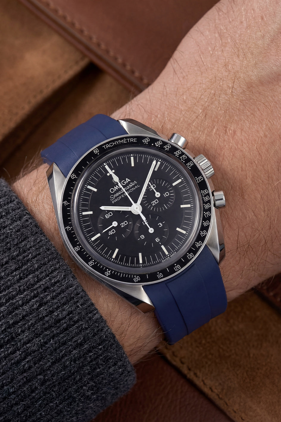 Omega Speedmaster Professional Curved FKM Rubber Strap Replacement