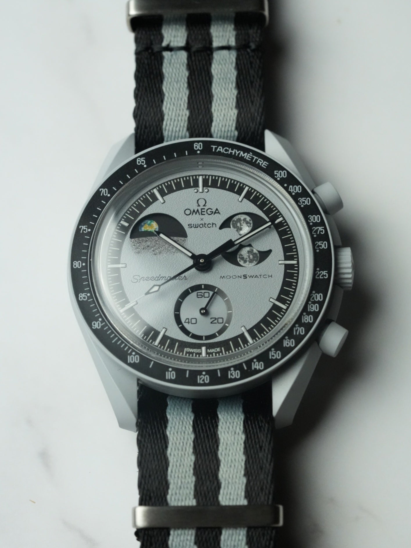 Omega X Swatch Earthphase MoonSwatch Strap: Premium NATO - 007 Bond