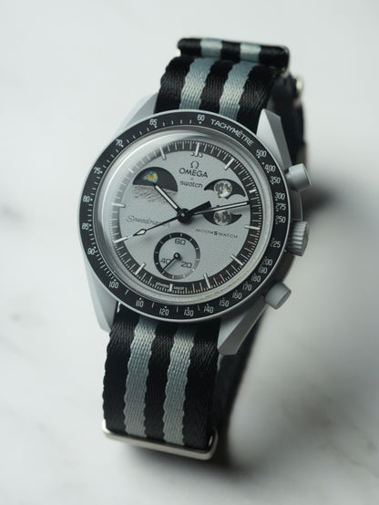 Omega X Swatch Earthphase MoonSwatch Strap: Premium NATO - 007 Bond