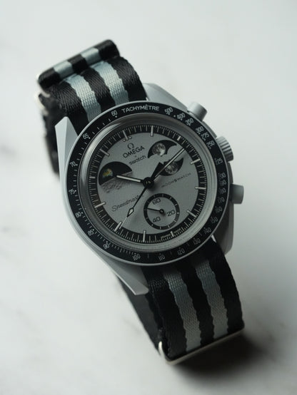 Omega X Swatch Earthphase MoonSwatch Strap: Premium NATO - 007 Bond