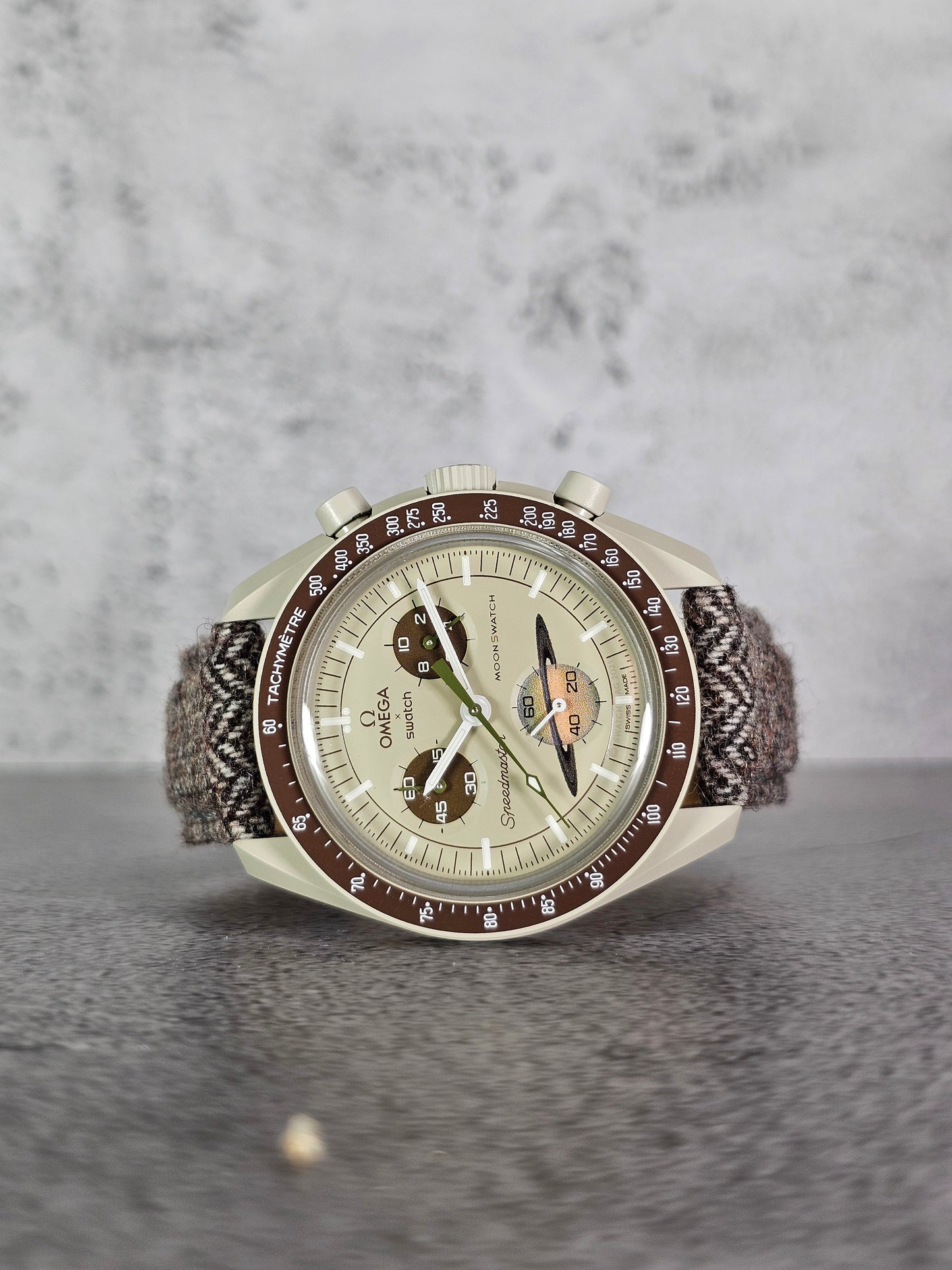 Fabric Strap for Omega x Swatch MoonSwatch – Mission to Saturn – Tweed