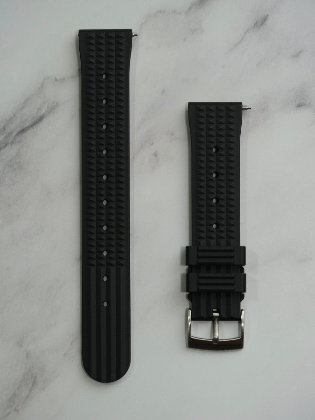 Fkm waffle pattern black strap replacement for Omega Speedmaster