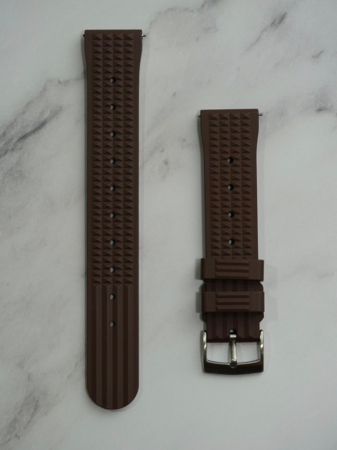 Fkm waffle pattern brown strap replacement for Omega Speedmaster
