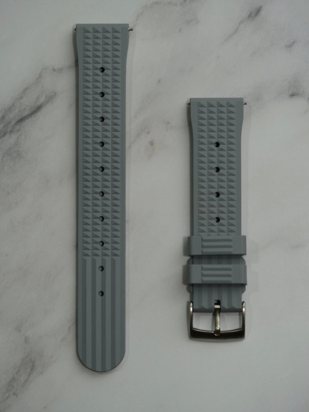 Fkm waffle pattern grey strap replacement for Tudor Black Bay