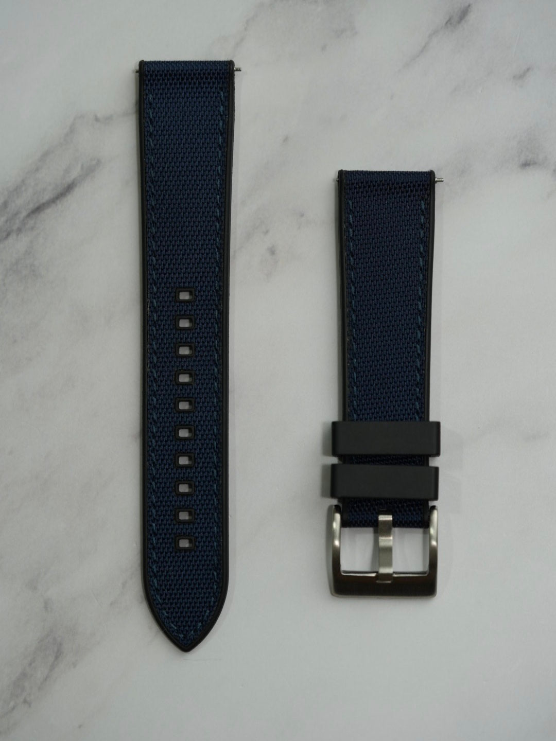 Sailcloth Hybrid Rubber Strap For Omega X Swatch MoonSwatch 1965