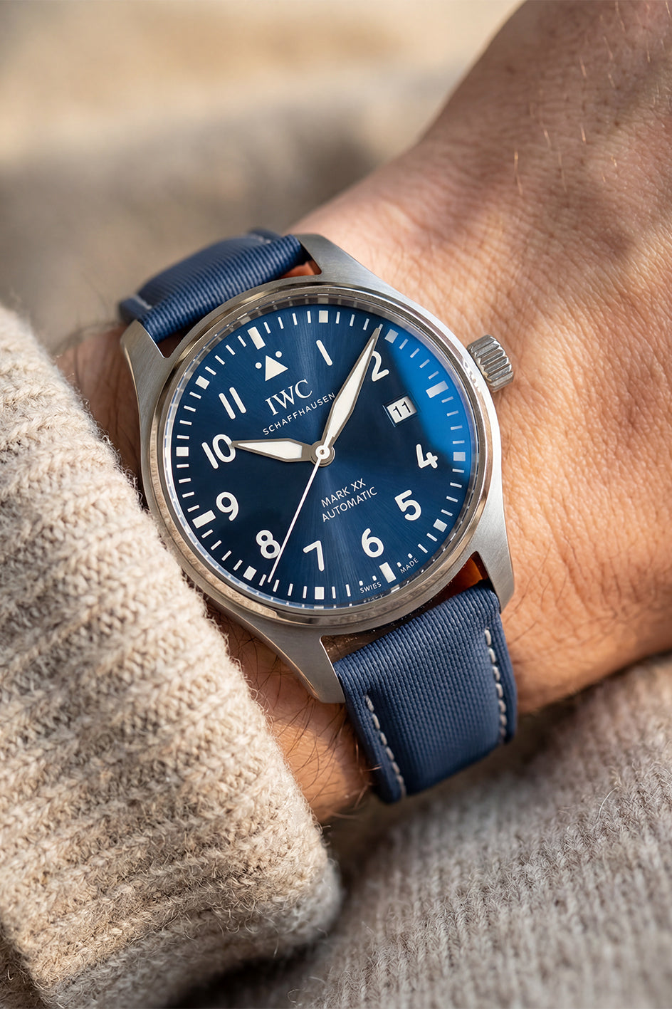 IWC Sailcloth FKM Rubber Strap with Deployant Clasp