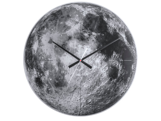 Moon Wall Clock – Mirror Glass Design