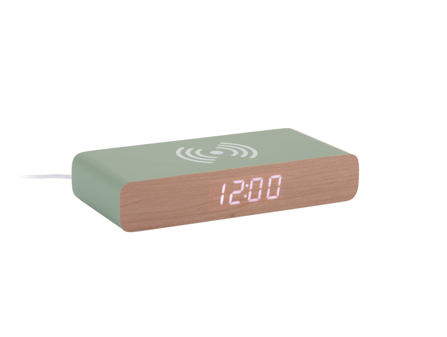 Karlsson Retro Flat LED Alarm Clock with Wireless Charger