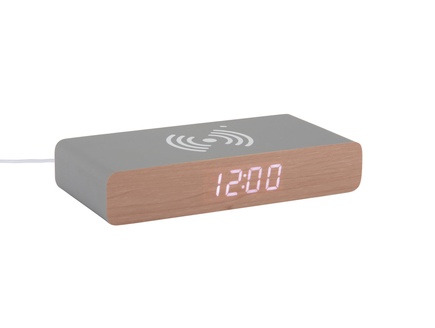 Karlsson Retro Flat LED Alarm Clock with Wireless Charger