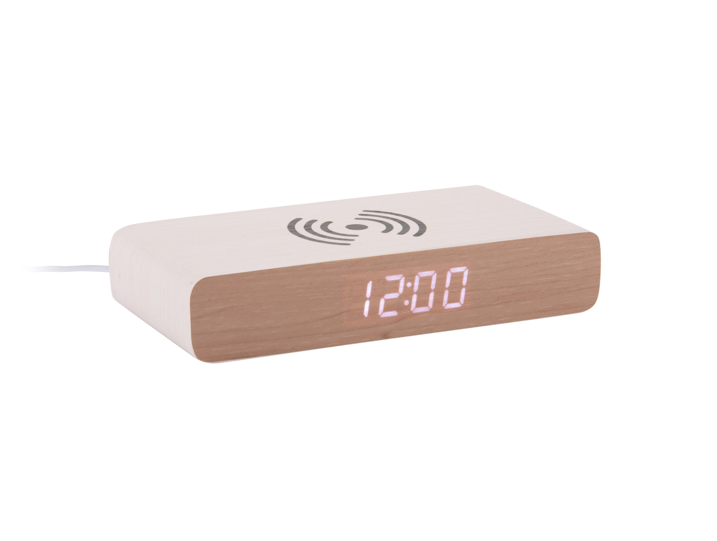 Karlsson Retro Flat LED Alarm Clock with Wireless Charger